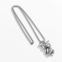 Cute Movable Doll Pendant Necklace Trendy Hip-hop Sweater Chain main image 5