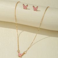 Butterfly Creative Retro Simple Jewelry Set Earring Necklace Set main image 3