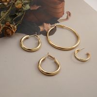 New Fashion Jewelry 4 Pairs Of Double-layer Rhinestone Hoop Earrings main image 4