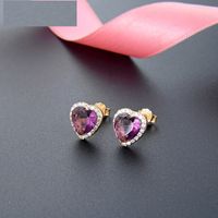 Fashion Heart-shaped Silver Jewelry S925 Silver Earrings Wholesale sku image 2