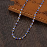 Hipster New Eye Bead Necklace Titanium Steel Clavicle Chain sku image 1