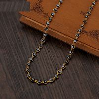 Hipster New Eye Bead Necklace Titanium Steel Clavicle Chain sku image 4