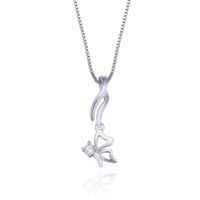 Bijoux De Mode Papillon S925 Argent Incrusté Zircon Collier Pendentif sku image 1