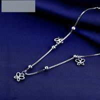 Fashion Simple S925 Silver Anklet Butterfly Popular Foot Jewelry sku image 1