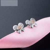 Fashion Butterfly-shaped S925 Silver Simple Stud Earrings Wholesale sku image 2