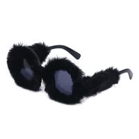 Fashion Round Frame Plush All-inclusive Ladies Sunglasses Wholesale sku image 10