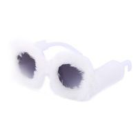 Fashion Round Frame Plush All-inclusive Ladies Sunglasses Wholesale sku image 11