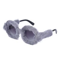 Fashion Round Frame Plush All-inclusive Ladies Sunglasses Wholesale sku image 14