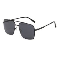 Retro Nylon Polarized Sunglasses Men's Large Frame Double Beam Sunglasses sku image 2