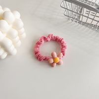 Fashion Sweet Flower Hair Ring Hair Clip Cute Rubber Band Hair Accessories sku image 6