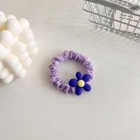 Fashion Sweet Flower Hair Ring Hair Clip Cute Rubber Band Hair Accessories sku image 7