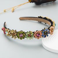 Fashion Baroque Inlaid Color Rhinestone Flower Wholesale Headband sku image 7