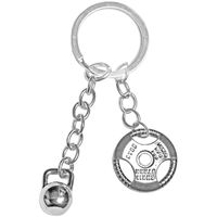 Fashion Creative Hercules Keychain Fitness Dumbbell Metal Keyring sku image 9