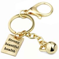 Fashion Creative Hercules Keychain Fitness Dumbbell Metal Keyring sku image 24