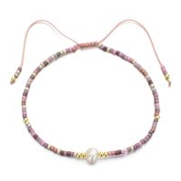 Retro Ribbon Geometric Pearl Simple Jewelry Contrast Color Bracelet sku image 24