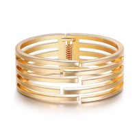 Simple Multi-layer Opening Bracelet Geometric Hollow Wide-brimmed Alloy Bracelet sku image 1