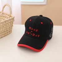 Simple Holiday Letter Baseball Cap Children's Spring New 4-10 Years Old Boys And Girls Sun Hats sku image 2
