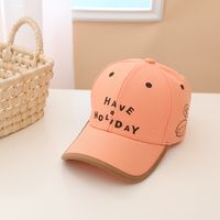 Simple Holiday Letter Baseball Cap Children's Spring New 4-10 Years Old Boys And Girls Sun Hats sku image 4