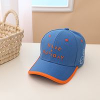 Simple Holiday Letter Baseball Cap Children's Spring New 4-10 Years Old Boys And Girls Sun Hats sku image 5