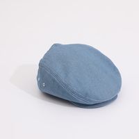 Korean Trend Boys And Girls Solid Color Travel Sewing Thread Beret Hat sku image 3
