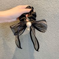 Horquilla De Lazo De Organza A La Moda, Clip De Cabeza Negra, Accesorios Para El Cabello A La Moda, Cuerda Para El Cabello sku image 2