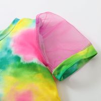 2022 Children's Boys And Girls Tie Dye Suit Short Sleeve Top Shorts main image 6