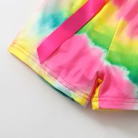 2022 Children's Boys And Girls Tie Dye Suit Short Sleeve Top Shorts main image 8