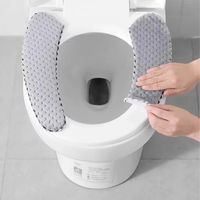 Wholesale Grey Pair Of Sticky Toilet Stickers main image 1