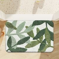 Wholesale Green Leaf Absorbent Non-slip Bath Mat 40*60cm main image 7