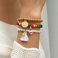 Chaîne De Perles Simple Pendentif De Noël Bracelet De Perles De Riz Perlé main image 1