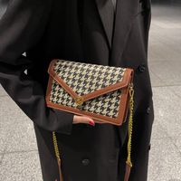 Fashion Messenger Small Bag Women's Winter New Style Checkerboard Small Square Bag main image 4