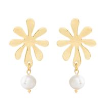 Fashion Flower Tassel Heart Shaped Geometric Alloy Pearl Earrings Wholesale main image 3