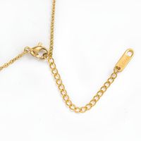 Fashion Simple Titanium Steel Sun-shaped Necklace Plated 14k Gold Clavicle Chain main image 4