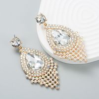 Fashion Diamond-encrusted Glass Diamond Rhinestone Earring main image 3
