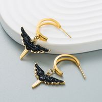 Fashion Angel Wings Stainless Steel Titanium Steel Earrings main image 3