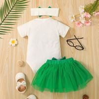 Baby Summer Two-piece Children Letters Romper Skirt Suit main image 5