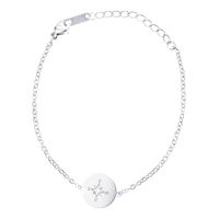 Simple Stainless Steel Simple Fashion Glossy Disc Compass Bracelet sku image 2