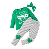 Baby Children Letter T-shirt Trousers Two-piece Fashion Children's Suit sku image 1