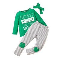 Baby Children Letter T-shirt Trousers Two-piece Fashion Children's Suit sku image 2