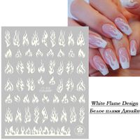 Luminous Manicure Stickers Ins Net Red Flame Numbers Letters Leaves Flower Nail Stickers main image 8