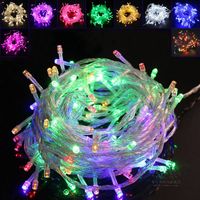 Color Navideño 10m Led Linterna Cadena Impermeable Luces Intermitentes Cumpleaños Navidad Festival De Primavera Decoración Cadena Luces Con Enchufe Trasero main image 2