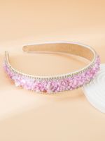 Korean Simple Purple Rhinestone Pink Hairband Headband main image 5