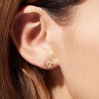 Simple Geometric S925 Silver Needle Retro Twist Copper Earrings Wholesale main image 3