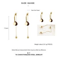 Fashion Geometric Stainless Steel New Long Tassel Earrings Wholesale main image 5