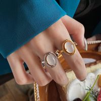 Korean Light Luxury Niche Opening Index Finger Ring Trendy Opal Ring Female main image 1