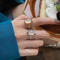 Korean Light Luxury Niche Opening Index Finger Ring Trendy Opal Ring Female main image 3