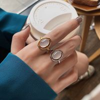 Korean Light Luxury Niche Opening Index Finger Ring Trendy Opal Ring Female main image 4