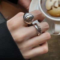 Niche Retro Multi-layer Thick Hip-hop Opening Adjustable Index Finger Ring main image 4