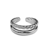 Niche Retro Multi-layer Thick Hip-hop Opening Adjustable Index Finger Ring main image 6
