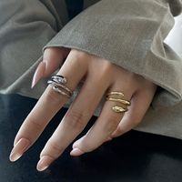 Fashion Stacking Ring Female Simple Water Drop Silver Plated Copper Open Ring Female main image 5